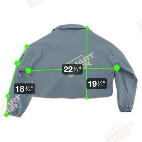 WeWoreWhat Cropped Quarter‎ Zip Jacket Dusty Blue XS NWT - Picture 3 of 11